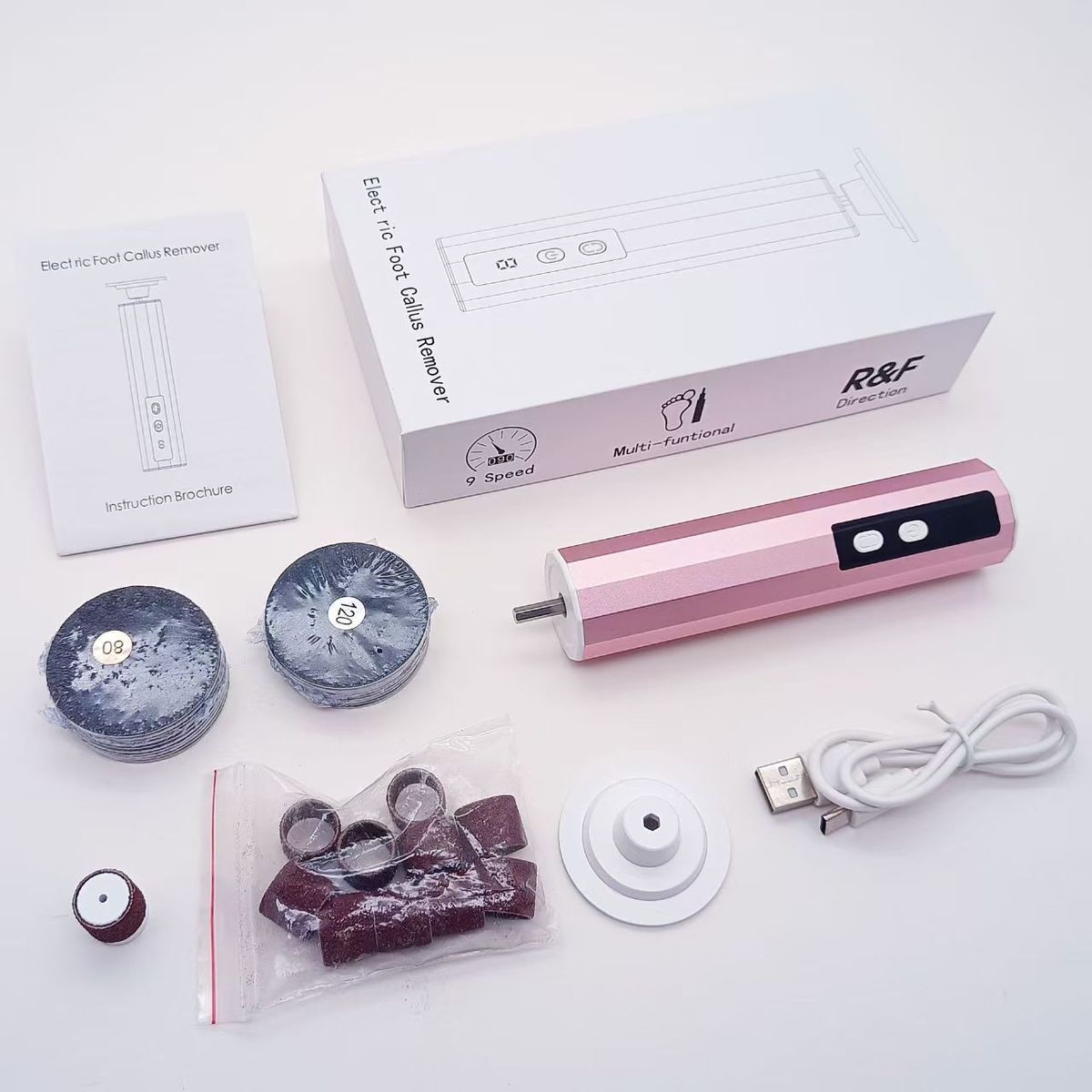 新款充电磨脚器电动修脚器家用美去死皮老茧强力肤美甲磨皮机