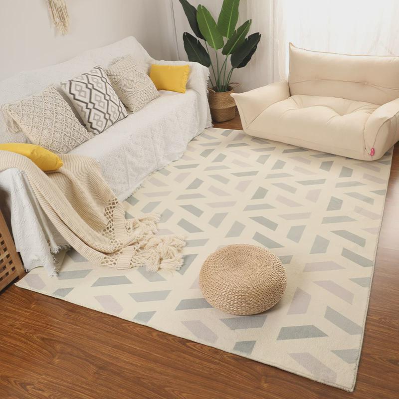 客厅地毯轻奢茶几毯现代简约家用北欧ins易打理免洗沙发风大地垫