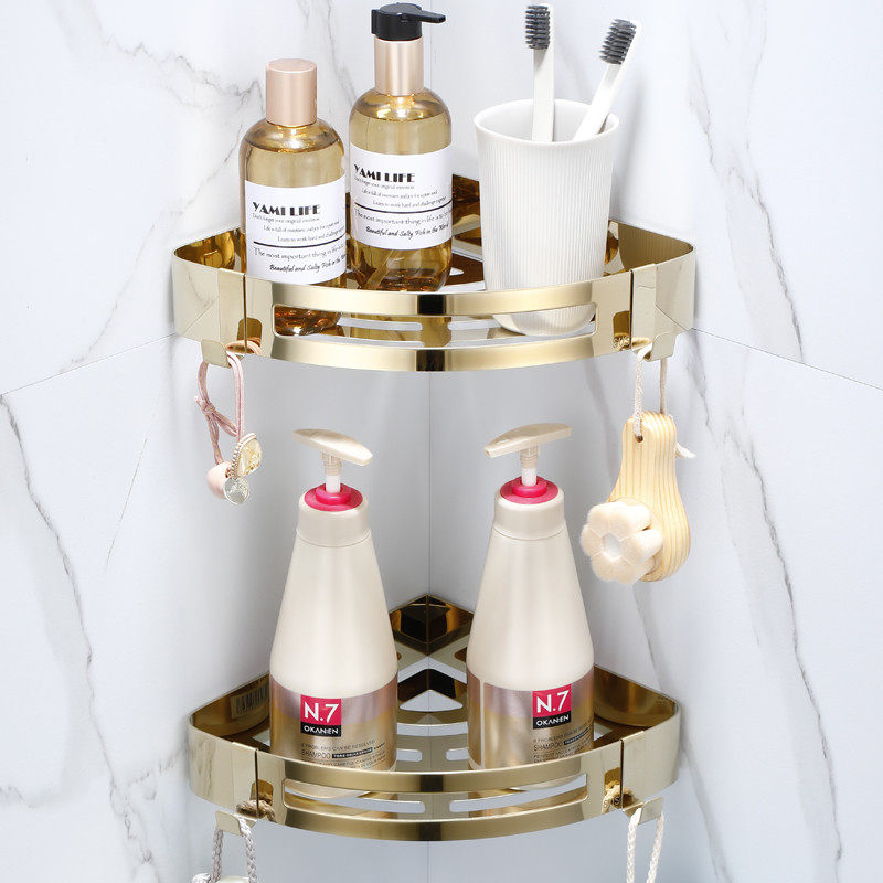 灰色免钉304不锈钢浴室三角篮四方置物架 卫生间厕所洗澡壁挂收纳,家装主材,浴室角架,淘宝优惠券,粉丝福利购,淘宝优惠卷