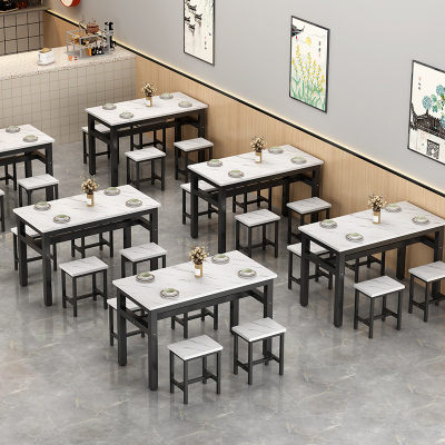 餐桌商用餐饮面馆桌椅组合餐厅烧烤店饭店快餐小吃店专用食堂桌子