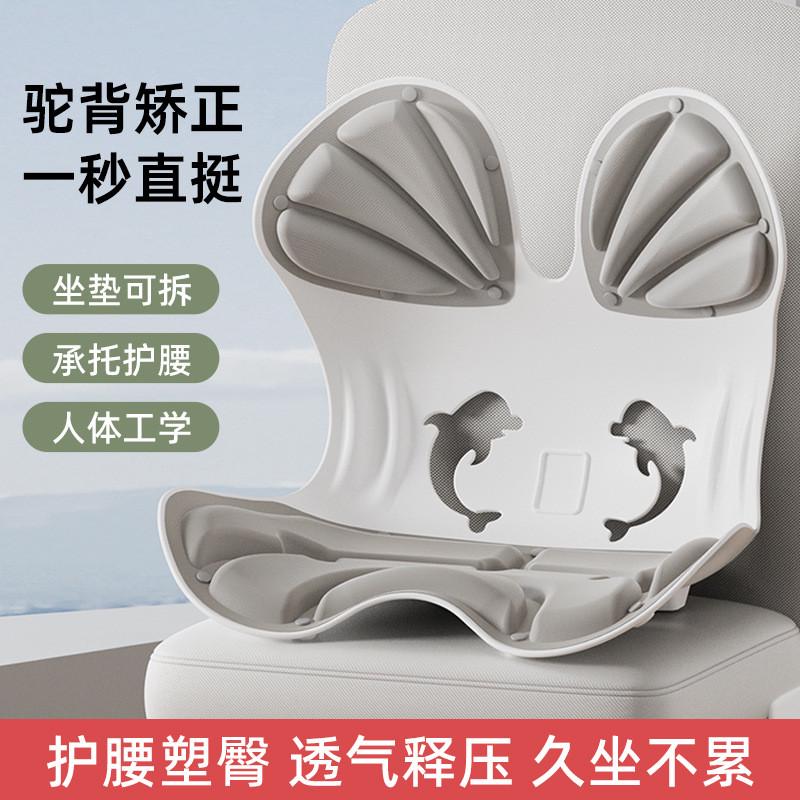可拆卸清洗矫正坐垫靠背臀护腰坐垫办公室久坐不累神器护脊椎美臀