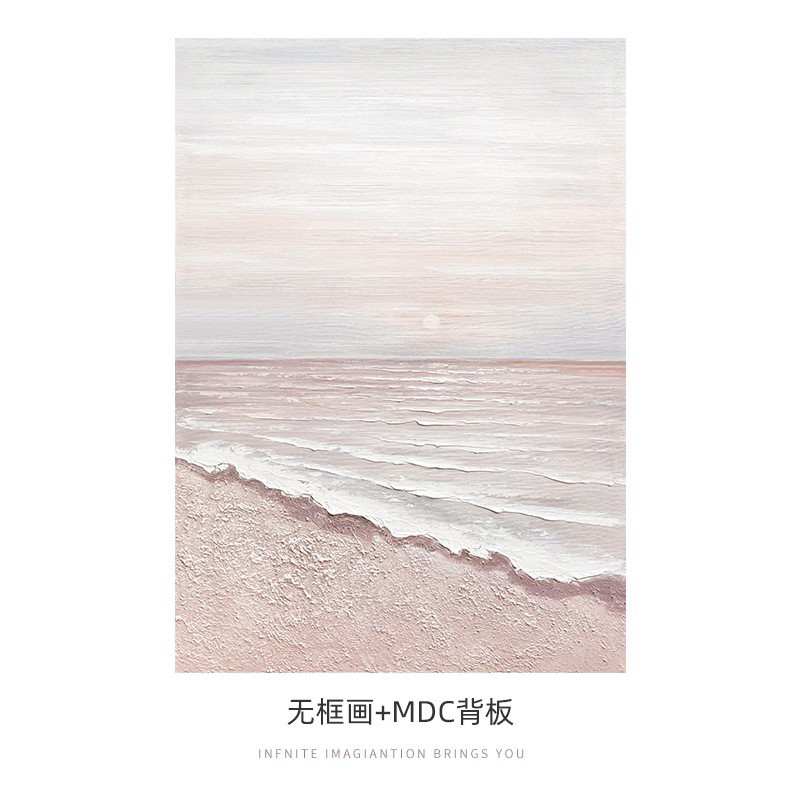 漫步人间客厅餐厅挂画绿色画肌理沙发背景墙落地画抽象玄关装饰画