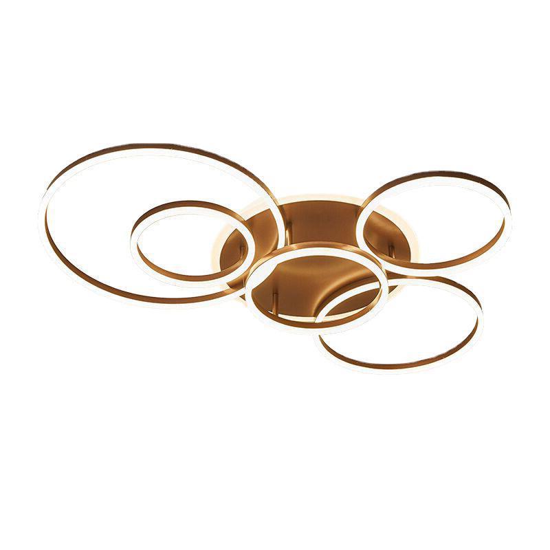 北欧现代简约客厅灯吸顶灯 个性创意大气圆环温馨浪漫led灯卧室具