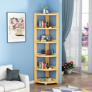 V2WS实木转角置物架分层三角落地式墙角拐角客厅卧室厨房锅具