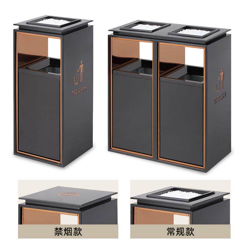 酒店垃圾桶立式静音商用过道用定做抽屉式垃圾桶滑轨不锈钢垃圾桶