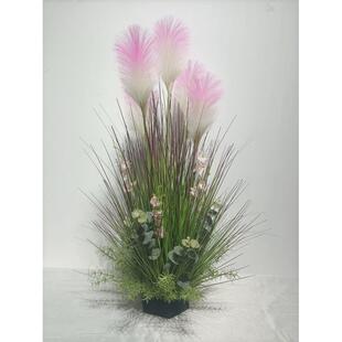 仿真狗尾巴草绿植盆景芦苇洋葱草8090cm室内植物盆栽家居装饰摆件