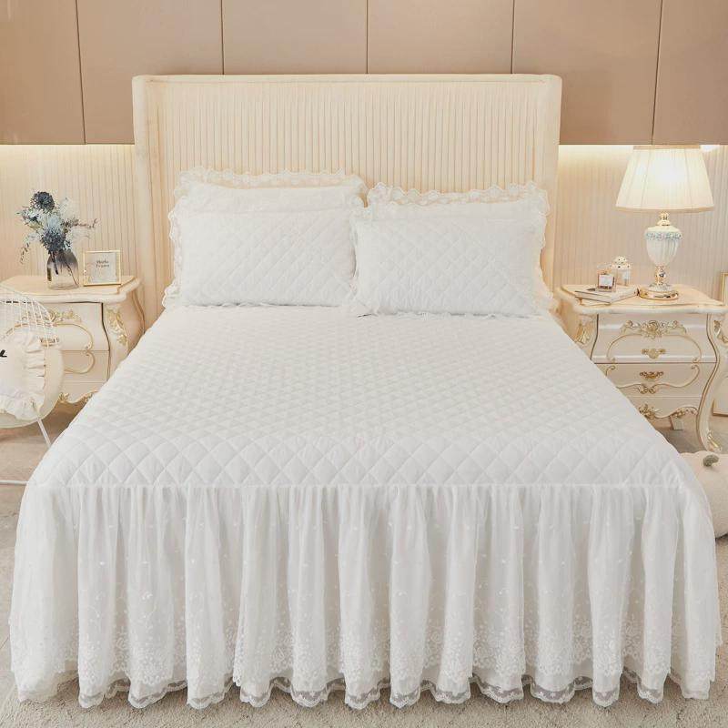 四季亲肤磨毛蕾丝床裙单件加厚夹棉床罩四件套床垫保护套床上用品,床上用品,床裙,淘宝优惠券,粉丝福利购,淘宝优惠卷