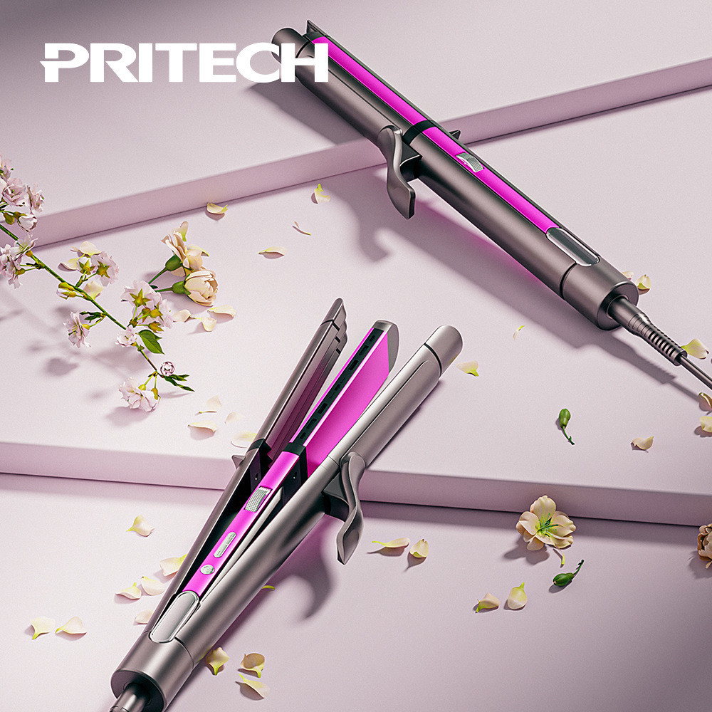 PRITECH全自动调温三合一卷发棒负离子卷发器大波浪大卷批发跨境