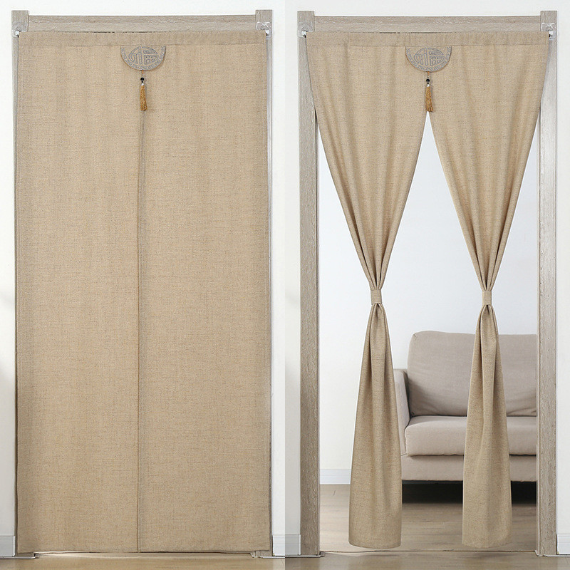 门帘隔断帘空调防冷气隔热家用挡风厨房卧室免打孔布艺厕所试新品