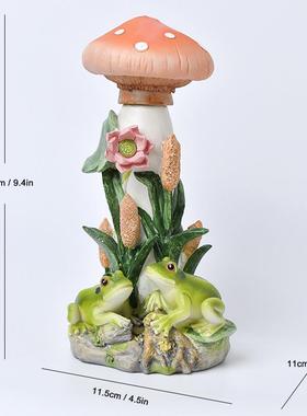 太阳能松鼠喂鸟户外花园小摆件器庭院阳台侏儒花盆树脂工艺品