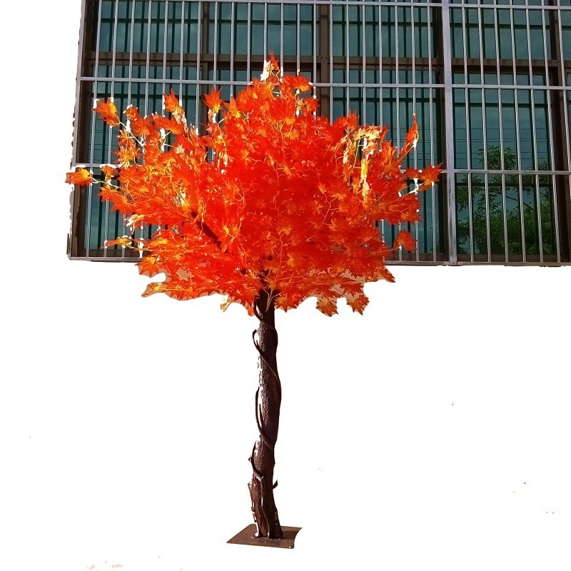 仿真景观树枫叶树假树造型树酒店商场红枫装饰树大型树拍摄道具树