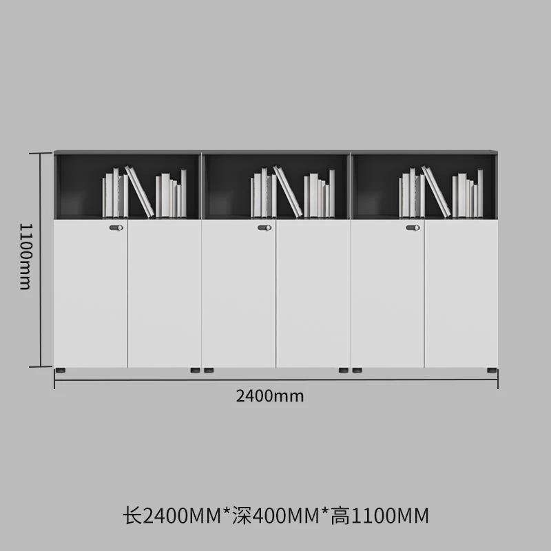 矮柜储物柜带锁柜子花槽隔断柜办公室办公桌边柜资料柜木质文件柜