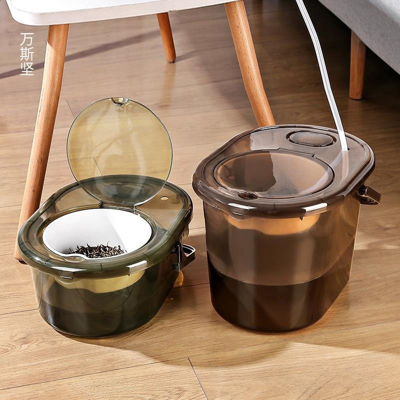 热销茶桶茶渣桶垃圾分离新款排水桶茶台废水桶塑料小号茶水桶矮款