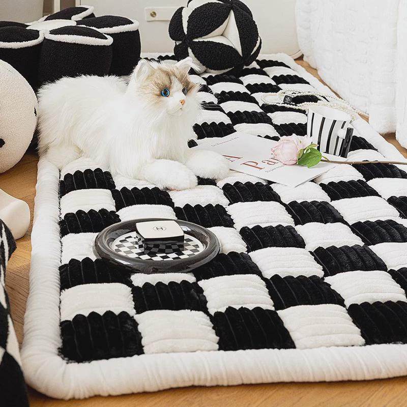 新款网红榻榻米地毯厚防滑毛绒高端地垫飘窗防摔婴爬行垫爬爬垫,居家布艺,家用脚垫,淘宝优惠券,粉丝福利购,淘宝优惠卷