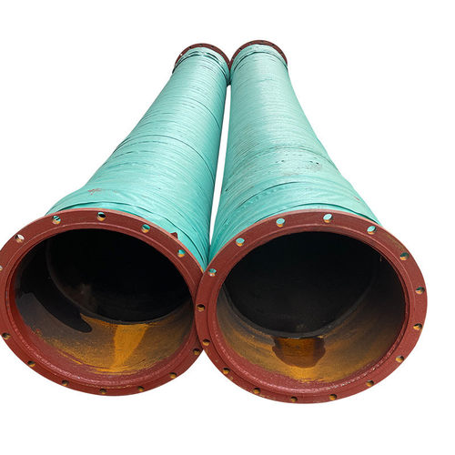 钢丝法兰钢丝胶管 黑色加厚橡胶排涝管 12m农业排灌大口径橡胶管