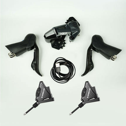 轮峰新款GeX瓜车套件砾石自行车电子变速器单盘7-14速纯油碟