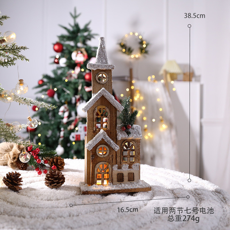 圣诞节店铺创意小摆件木屋小房子氛围装扮道具场景布置家用装饰品