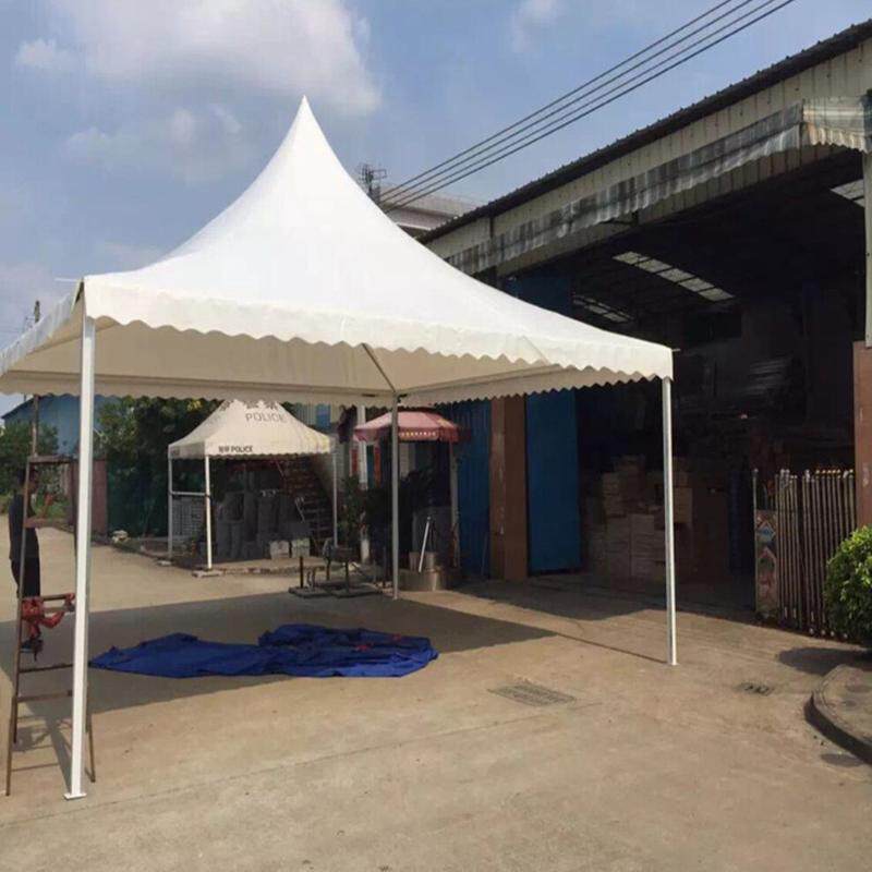 户外欧式尖顶棚白色吊顶锥顶车展聚会四柱婚庆活动帐篷
