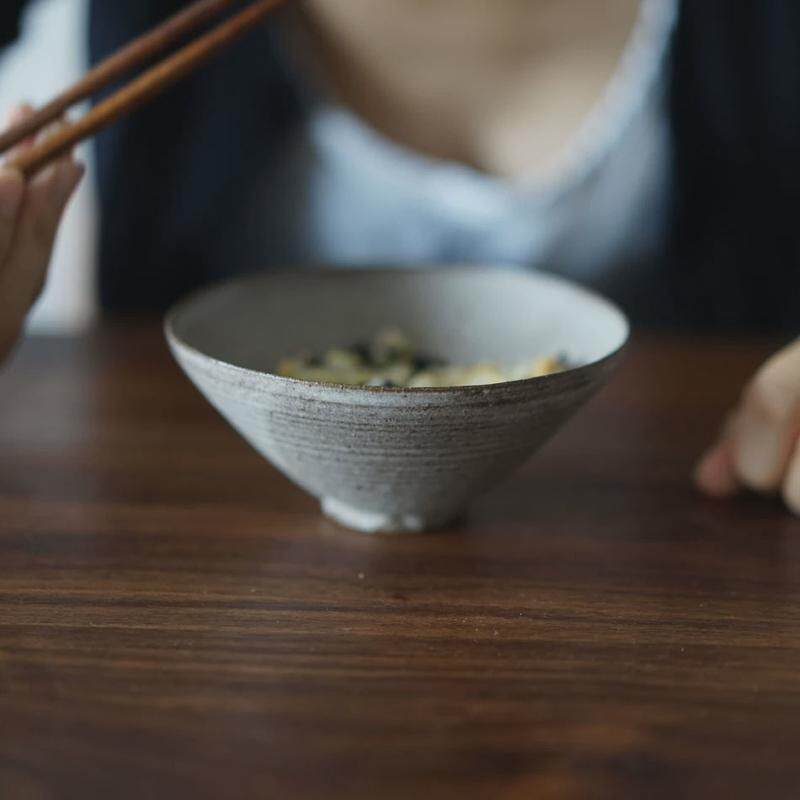 S588禾下｜灰釉斗笠碗手作陶器食器手工粗陶