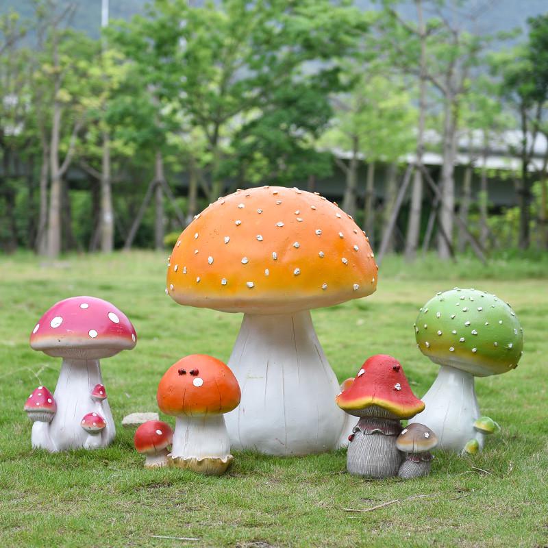 户外装饰庭院花园摆件别墅创意阳台仿真植物蘑菇模型园林景观雕塑