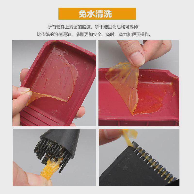 硅胶刷毛刷软胶木工胶刷乳胶刷多功能木工配件实木刷白胶刷