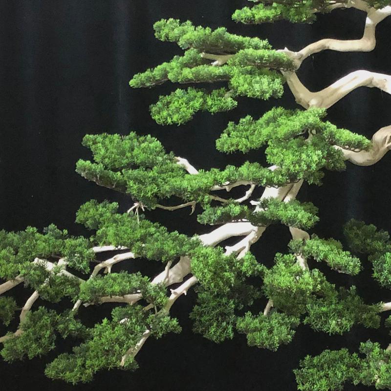 新中式装饰罗汉松景观树室内外装饰仿真树绿植造景迎客松仿真树