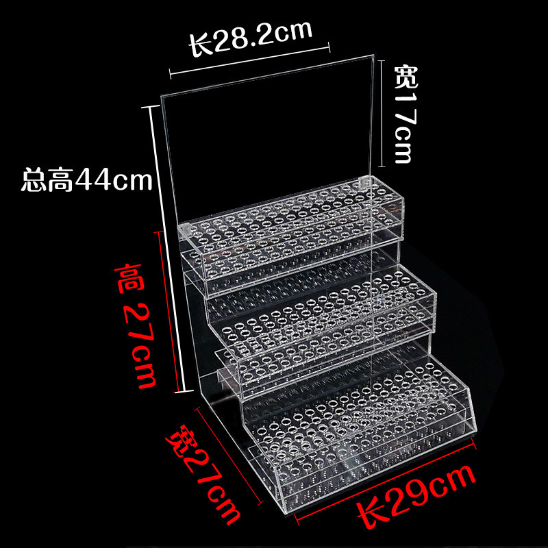 笔架亚克力多功能透明大容量收纳展示架文具店三层阶梯笔槽陈列架