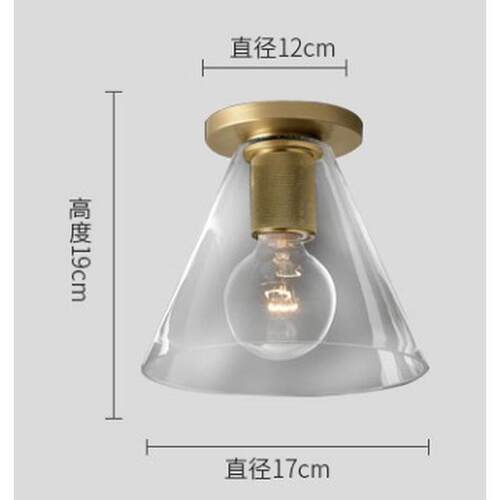 简约现代家用室内卫生间吸顶灯过道阳台玻璃照明照明灯泡螺口灯具