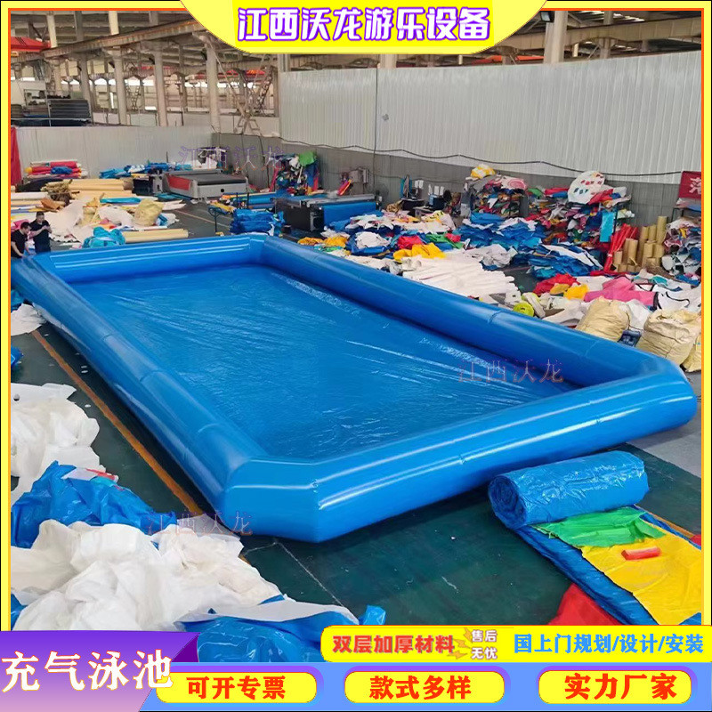大型充气水池带棚游泳池户外钓鱼充气洗澡水池帐篷水上乐园游泳池