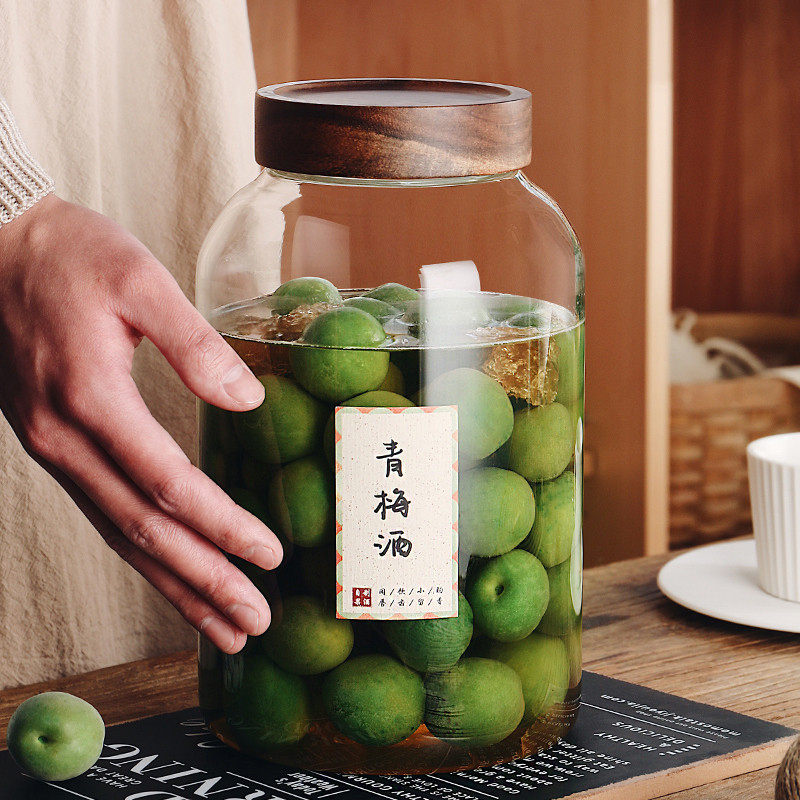 泡酒玻璃瓶大号密封罐荔枝青梅杨梅酒瓶自酿酒罐果酒发酵酒桶风源,家居饰品,储物罐,淘宝优惠券,粉丝福利购,淘宝优惠卷
