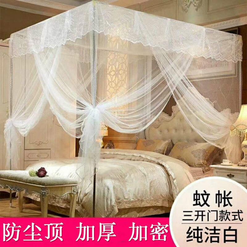 管杆子加粗加厚套装不锈钢三通支架蚊帐支架1.5m1.2米1.8床家用