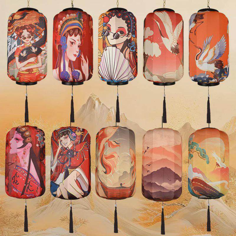 中式布艺古风防水冬瓜弹力国潮火锅店景区网红墙装饰广告logo灯笼,节庆用品/礼品,灯笼,淘宝优惠券,粉丝福利购,淘宝优惠卷