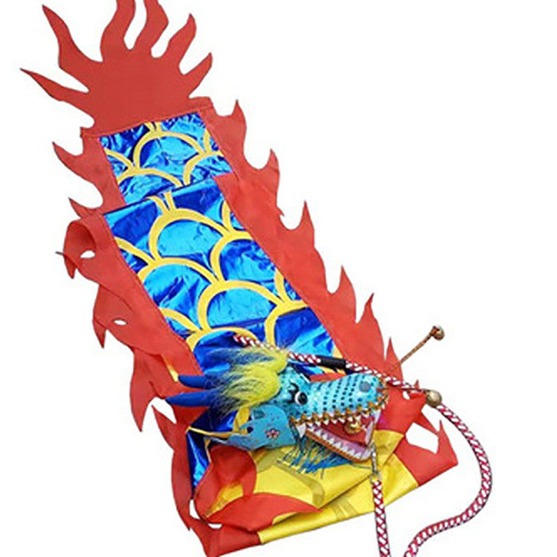 甩龙带龙头彩龙儿童舞龙彩带手布龙道具耍龙中老年广场舞健身龙舞