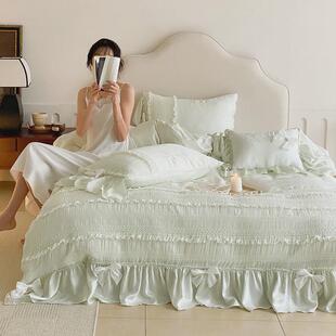 19EK公主风夏季80支兰精天丝四件套少女心被套凉感丝滑1.8m床上用