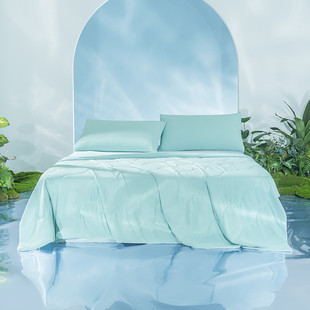 愉悦之家cool爽冰夏被凉感被皮薄被可水洗可机洗透气干爽软弱细腻