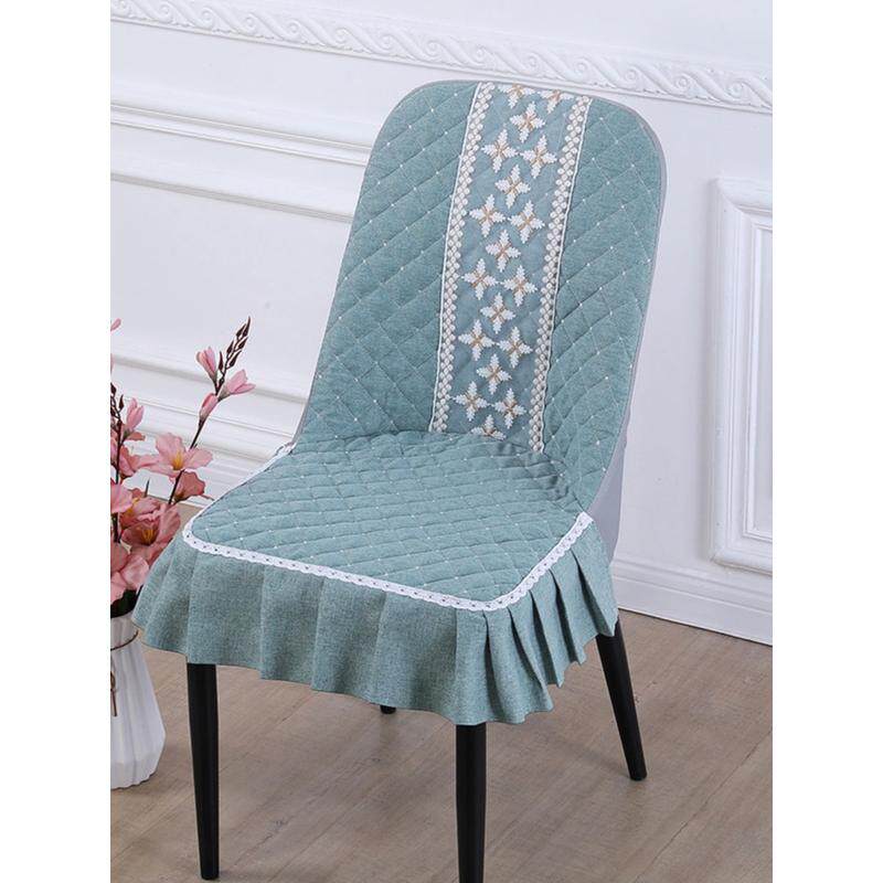 弧形椅子套罩家用通用餐桌凳套套猫抓椅套罩棉麻座椅套凳子防
