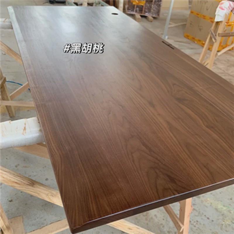 北美黑胡桃木fas级实木板白蜡木樱桃木餐桌桌书桌升降桌大板面板