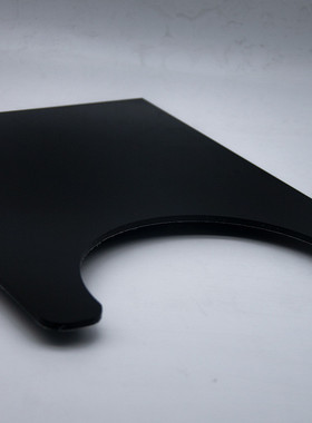 黑色pc板聚碳酸酯圆形板雕刻圆角弧度cnc加工亚克力板塑料板3/5mm