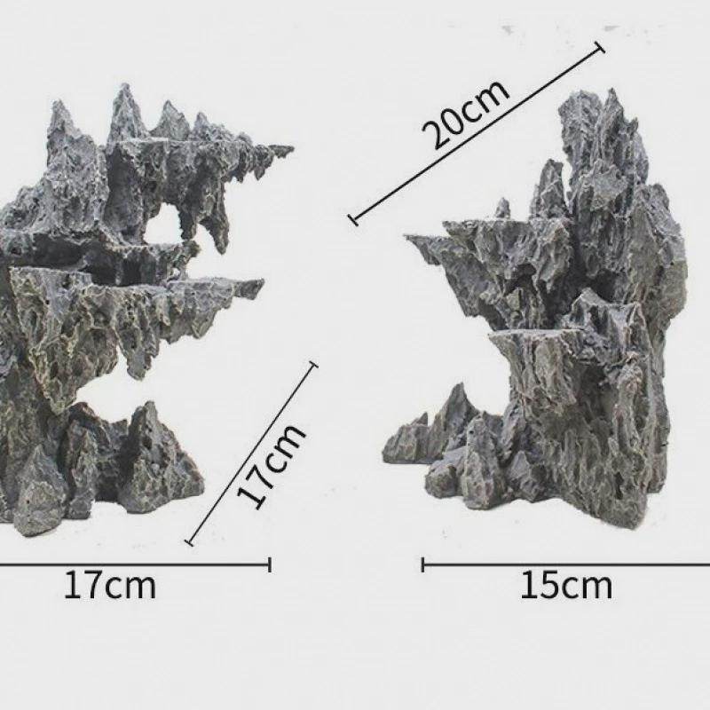 山谷不鱼缸造景假山骨架模块桌面家用天空之城水族黑底不化粉,宠物/宠物食品及用品,造景/装饰,淘宝优惠券,粉丝福利购,淘宝优惠卷