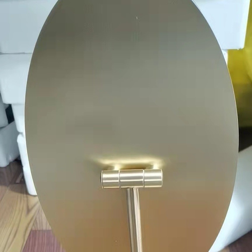 珠椭圆形复古铜镜北欧轻奢桌面台式梳妆镜宝镜化妆镜平面镜子外贸