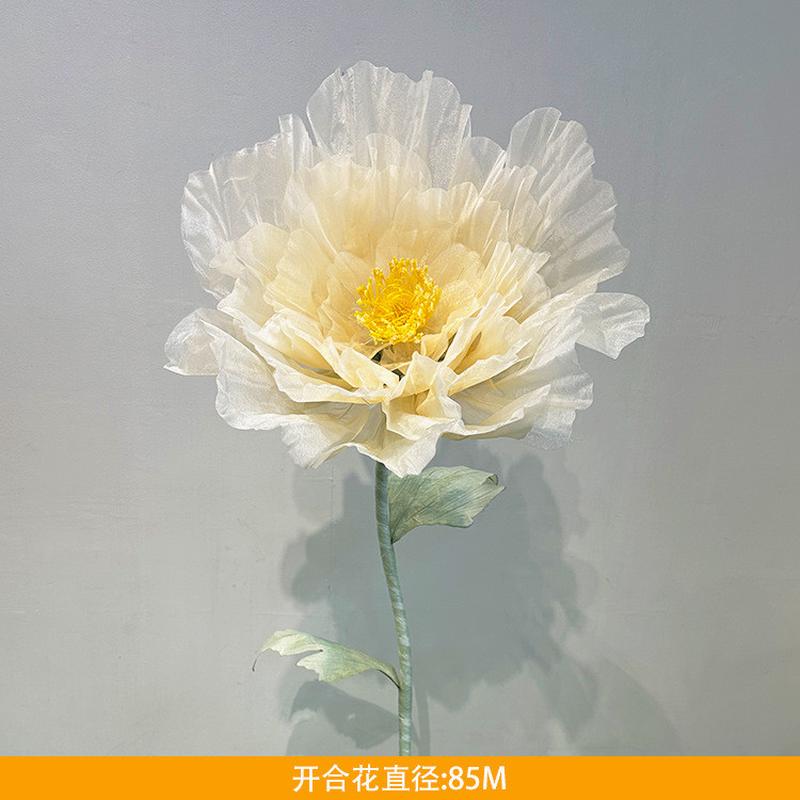 大型仿真婚礼路引电动开合花商场橱窗美陈手工花艺装饰布置道具