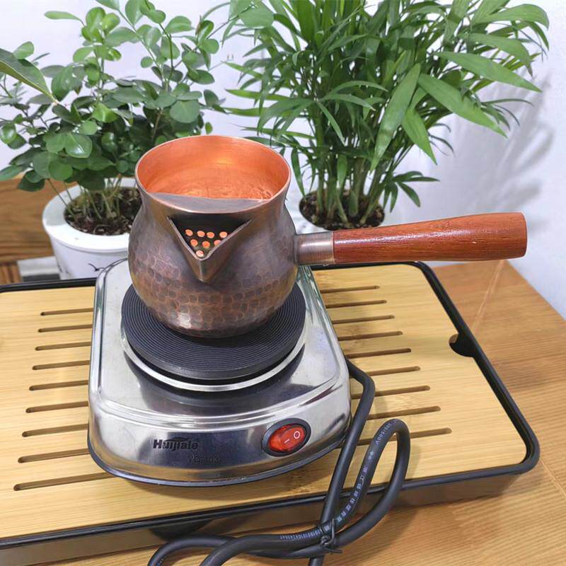 加厚纯铜铜壶铜罐铜茶壶罐罐茶煮茶器熬茶西北茶罐紫铜套装无