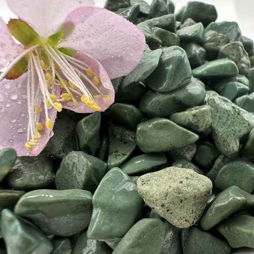 热销厂家供应沸石沸石卵石海洋绿卵石造景装饰铺路园林观景绿绿卵