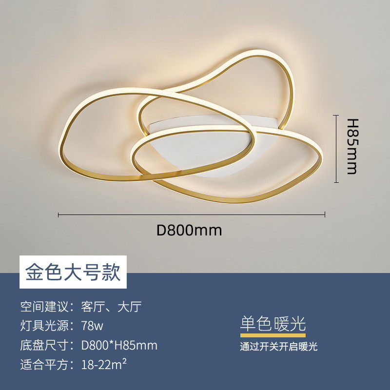 大气主卧室灯led吸顶灯温馨浪漫房间简约网红创意灯饰北欧灯具