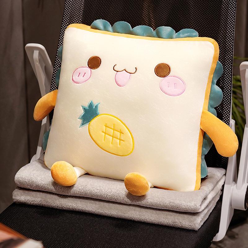 毯子抱枕被子两用车用夏季凉席午睡二合一车载毯毛毯汽车枕头