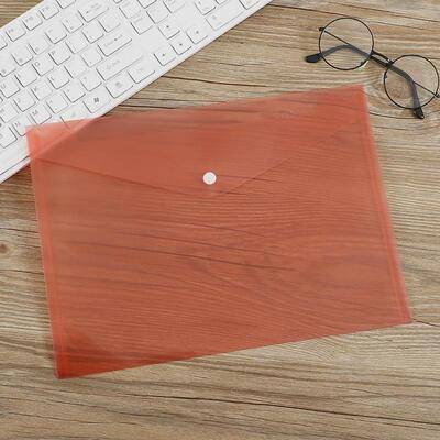 200个装办公档案袋塑料文件袋A4按扣透明按扣袋学生PP资料文件夹