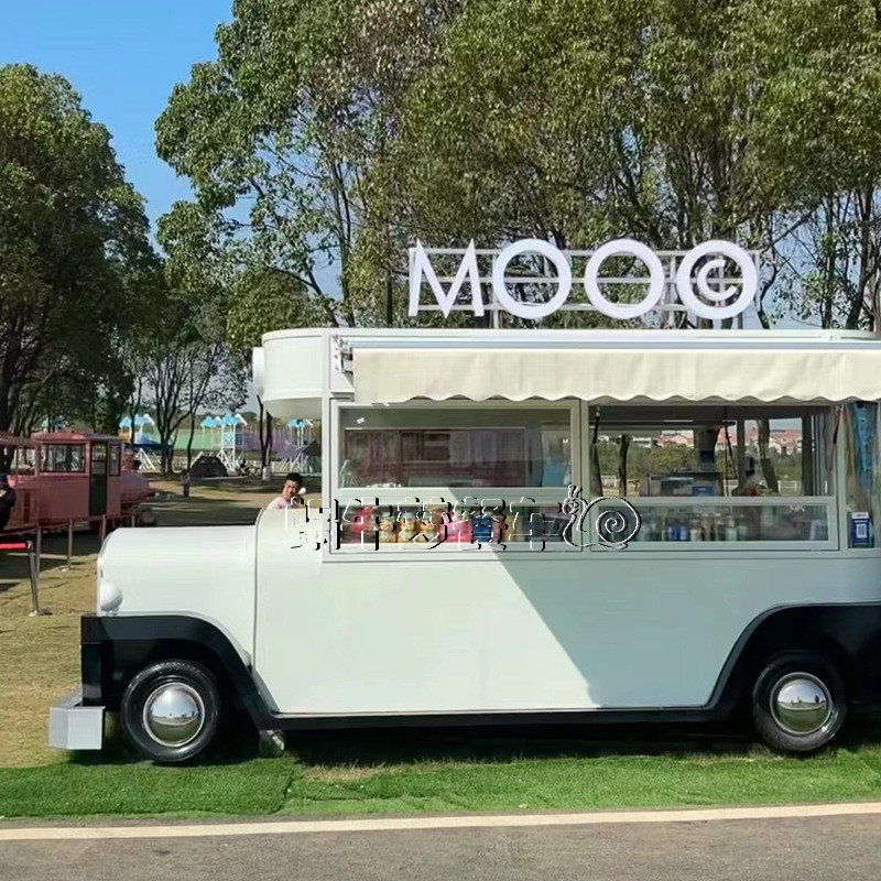 移动餐车商场商铺多功能餐车车复古老爷车网红售货厂家商业街餐车