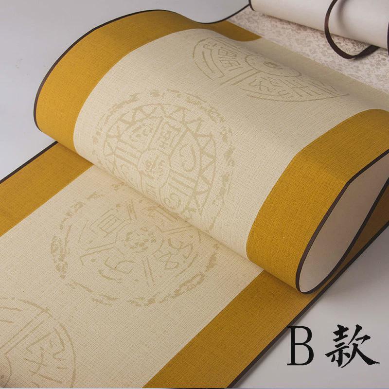 七言划算瓦当对联书法纸空白超对联挂轴五言蜡染粉彩卷轴一件起批