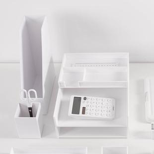 筐桌面整理文件架a4纸收纳多层塑料资料赞扬办公文具座套装