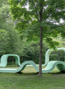 源头厂家玻璃钢景观坐凳公园商场景区休憩长椅玻璃钢树池坐凳雕塑